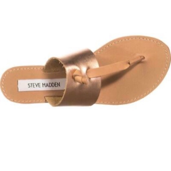Steve Madden Olivia Rose Gold Thong Sandals NWT - Picture 2 of 8